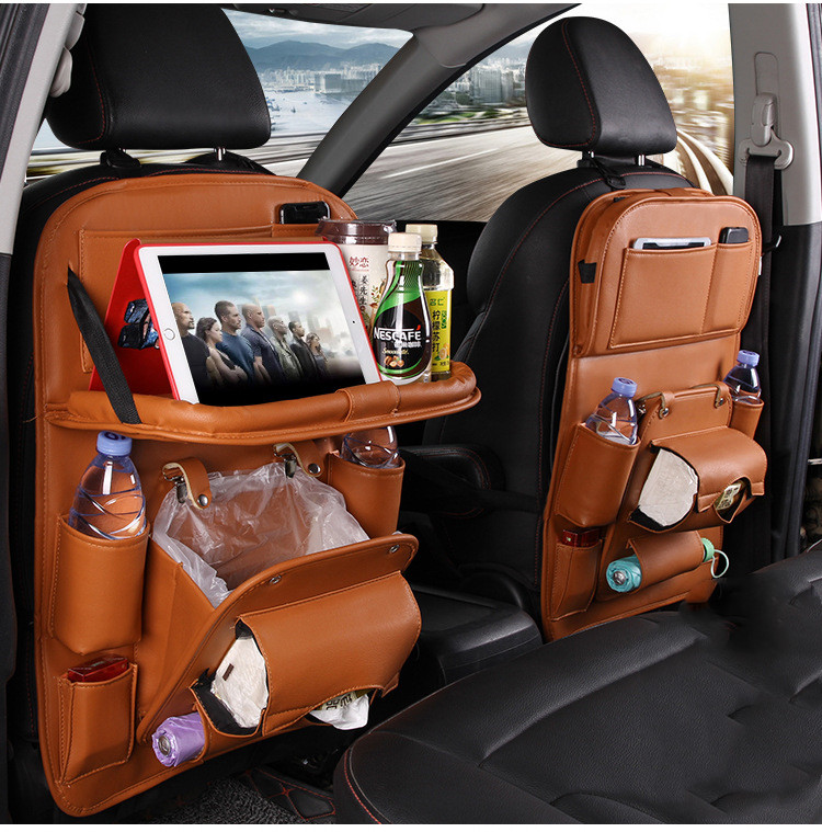DriveMate⢠Deluxe PU Leather Car Seat Organizer - Image 5